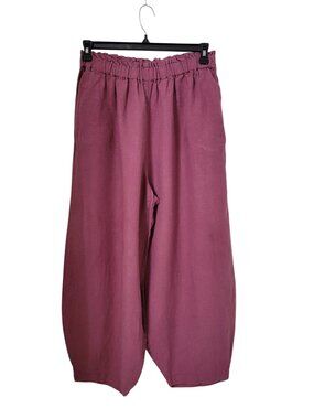 Len.OK Size XL Dark Mauve Linen Harem Pants, Gently Used Condition